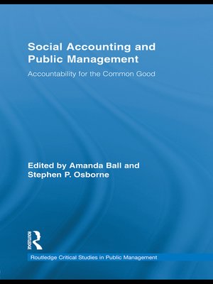 cover image of Social Accounting and Public Management